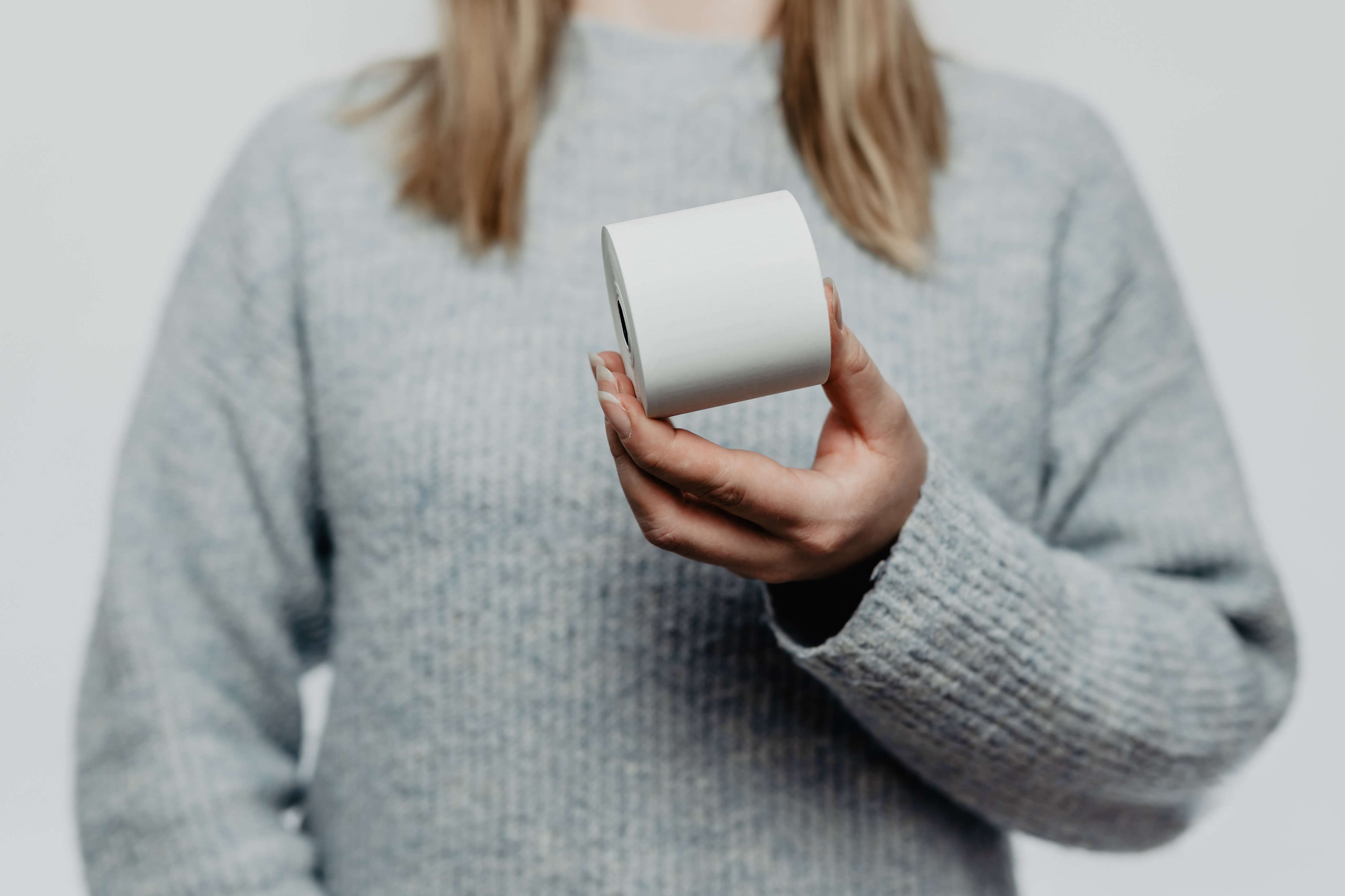 Thermobonrolle 58 x 100m x 25 (Ø 90mm) Innenwicklung BPA‑frei ohne Aufdruck