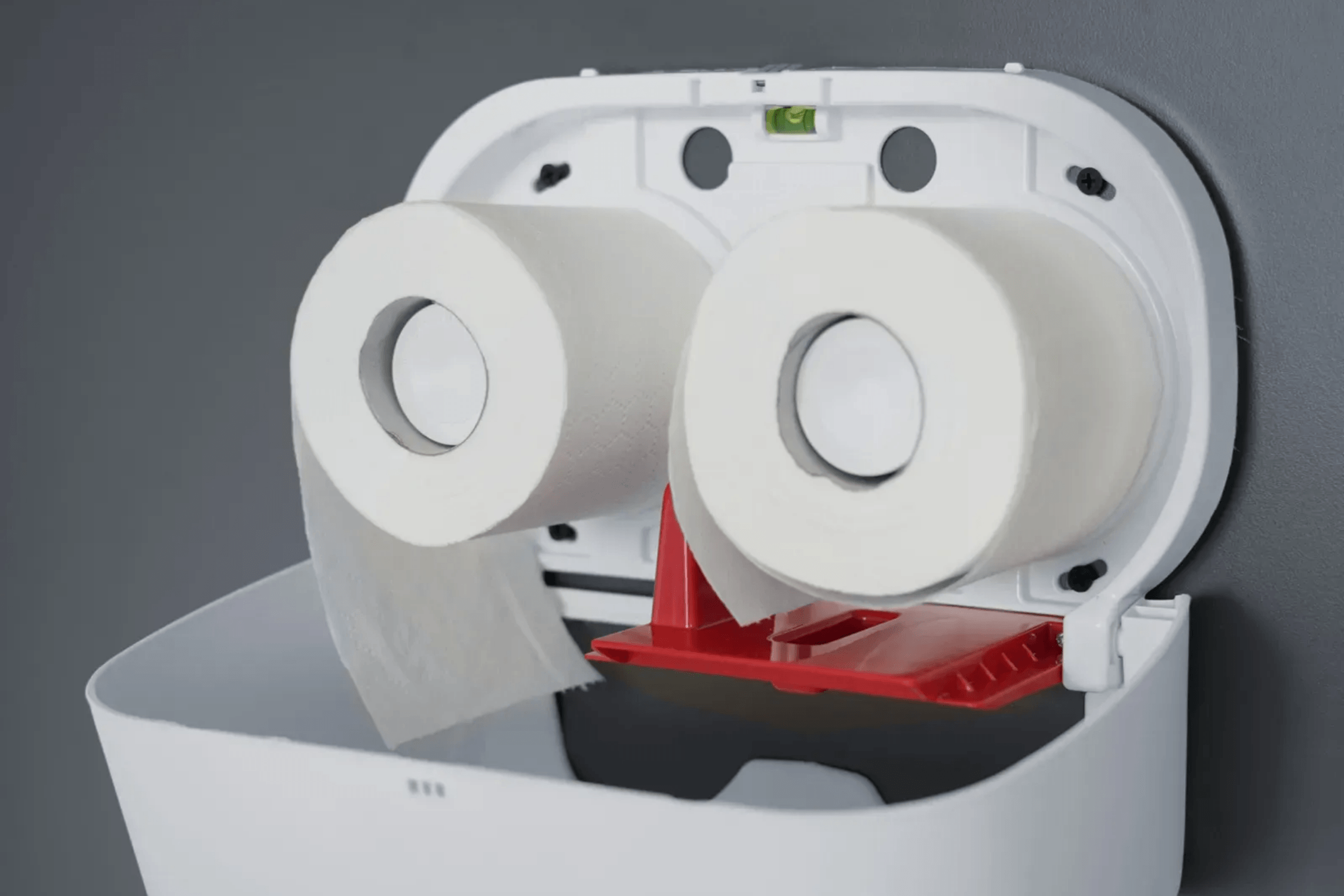 SemyTop Toilettenpapierspender, für 2 Rollen, weiß matt