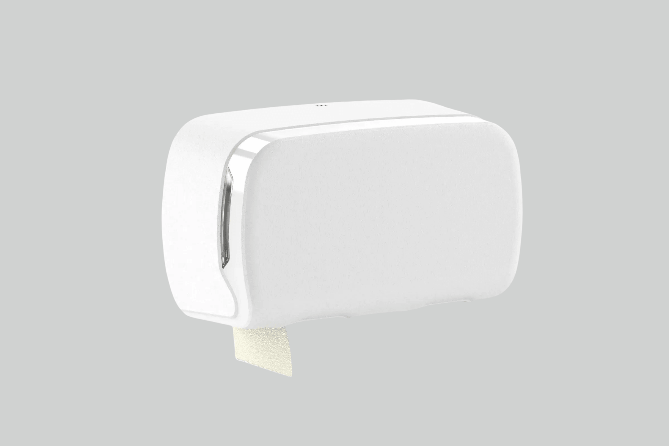 SemyTop Toilettenpapierspender, für 2 Rollen, weiß matt