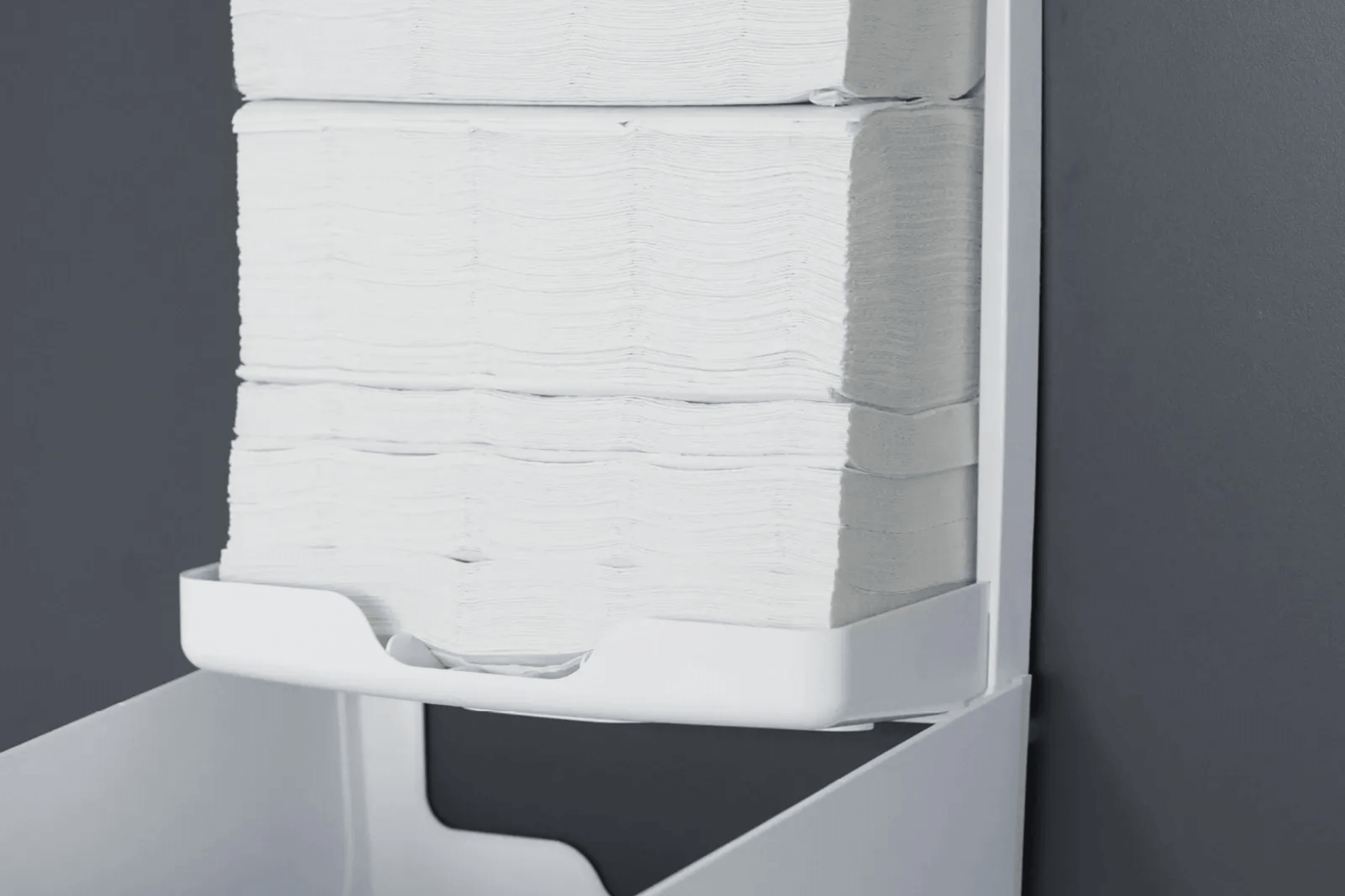 SemyTop Handtuchpapierspender, Maxi, für V-Falz, weiß matt