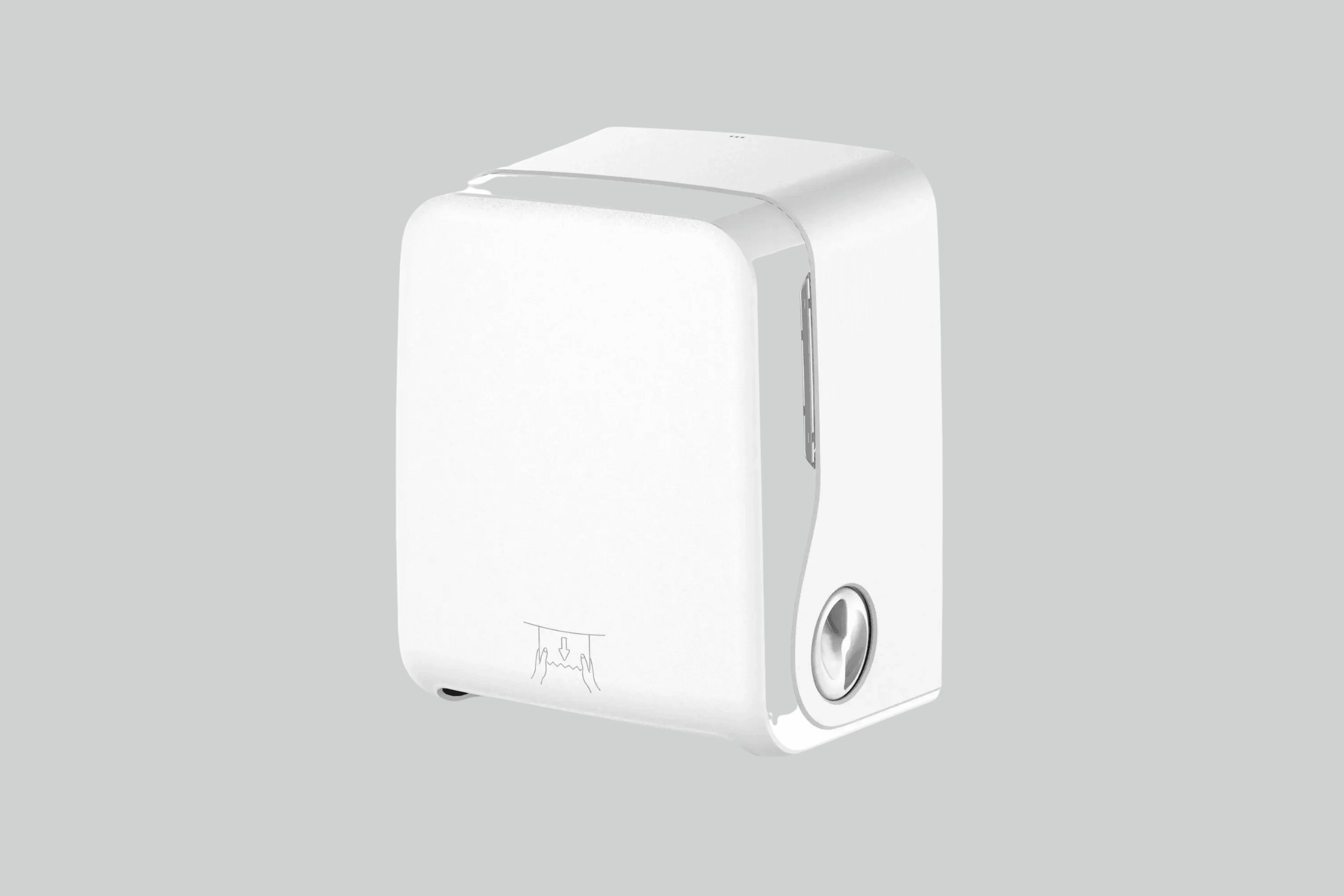 SemyTop Handtuchrollenspender, Autocut, weiß matt