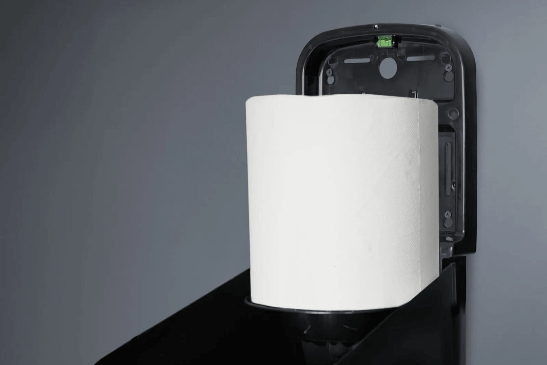 SemyTop Handtuchrollenspender, Centerpull, Maxi, schwarz matt