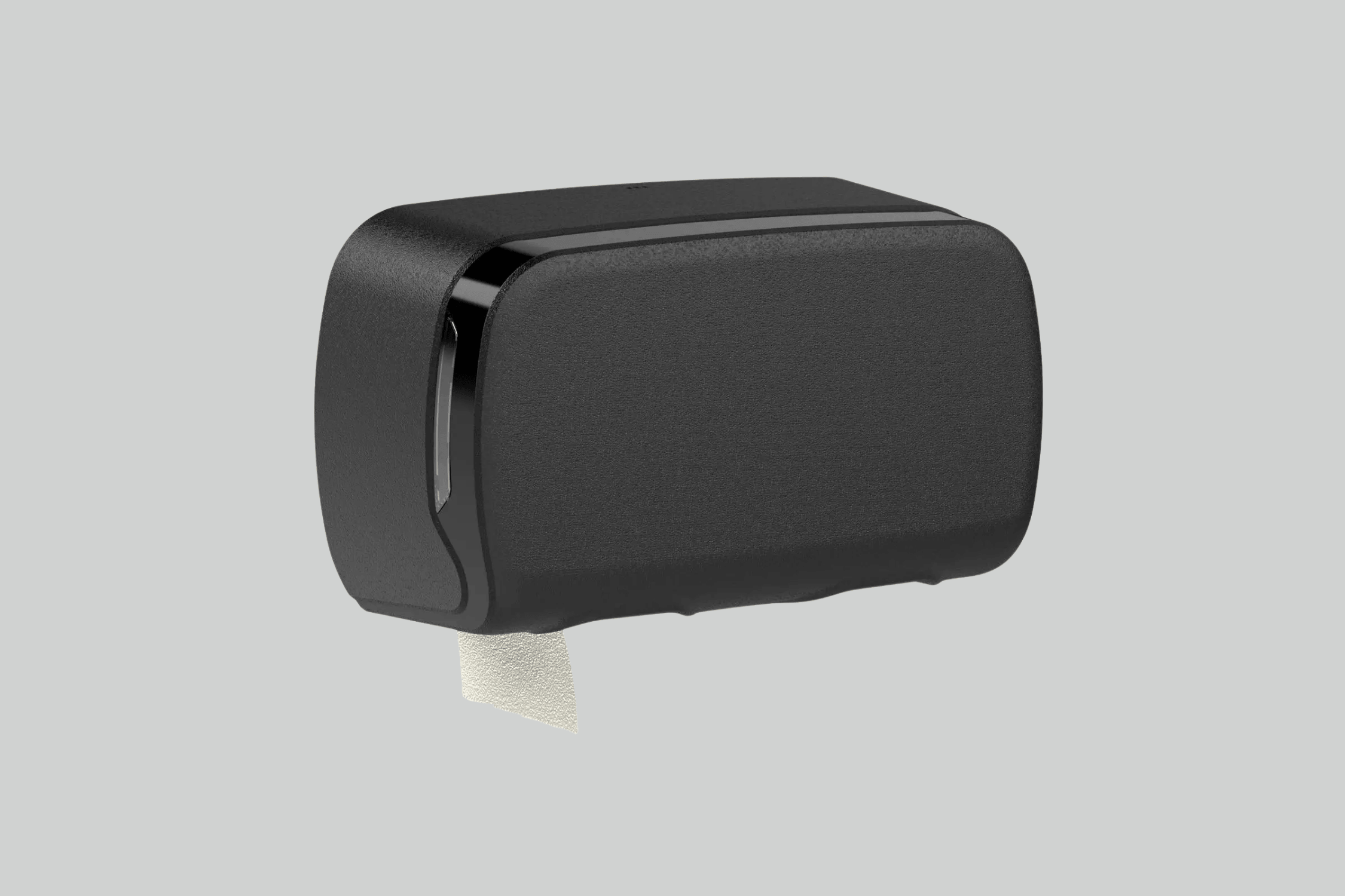 SemyTop Toilettenpapierspender, für 2 Rollen, schwarz matt