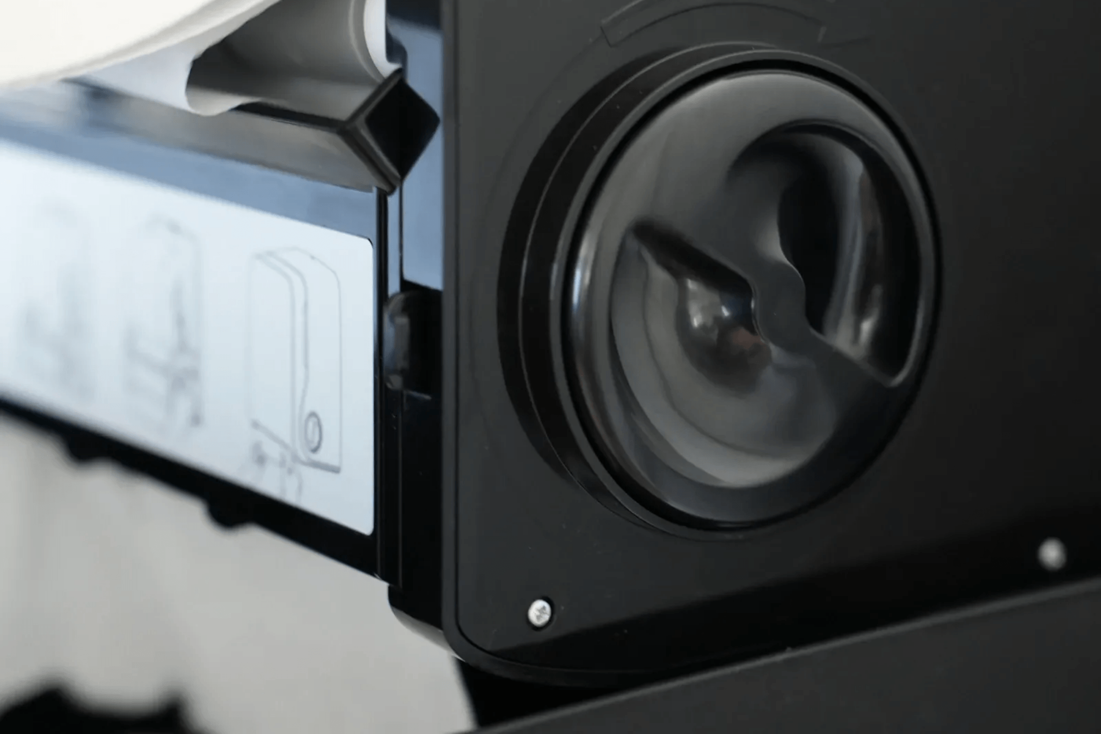 SemyTop Handtuchrollenspender, Autocut, schwarz matt