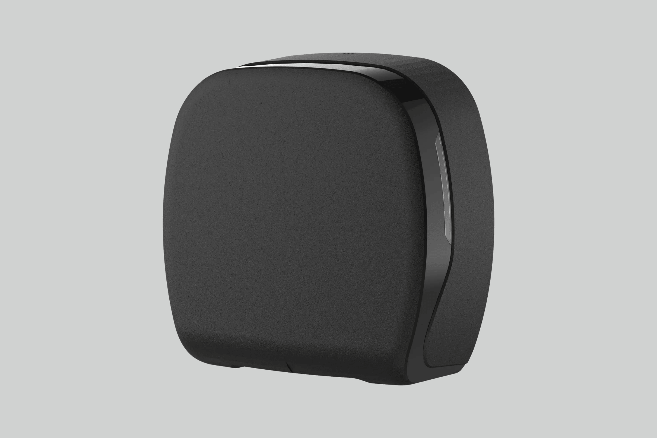 SemyTop Jumbo Toilettenpapierspender, schwarz matt, für Rollen bis Ø 25 cm