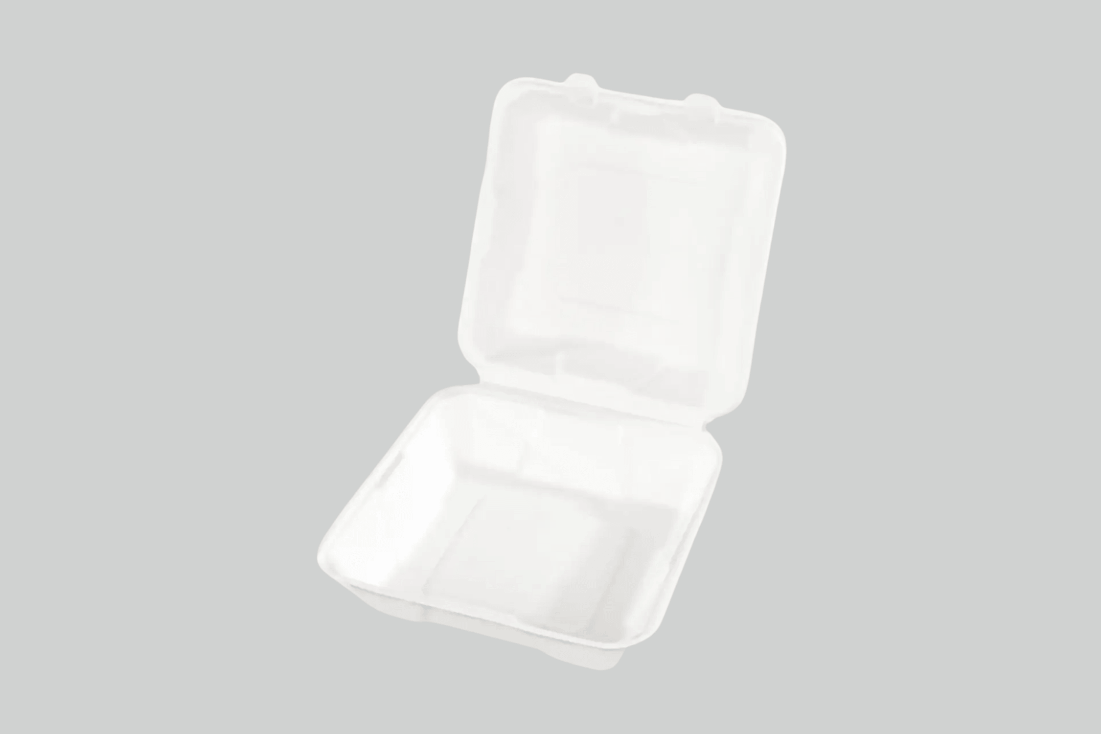 Sobsy Menüklappbox, ungeteilt, aus Zuckerrohr, 2 x 100 Stück