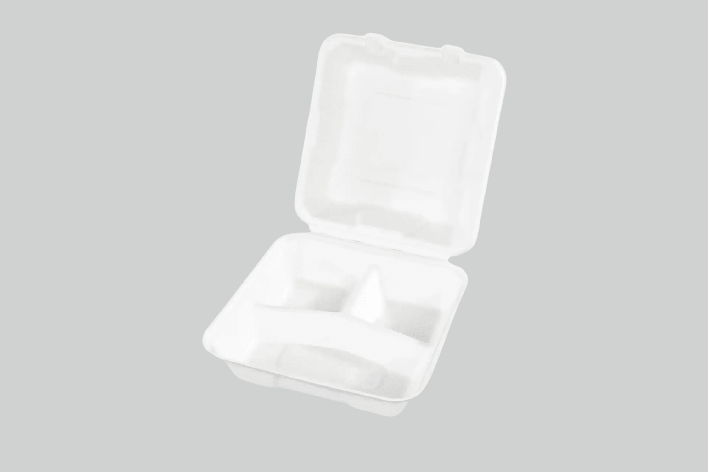 Sobsy Menüklappbox, 3-teilig, aus Zuckerrohr, 2 x 100 Stück