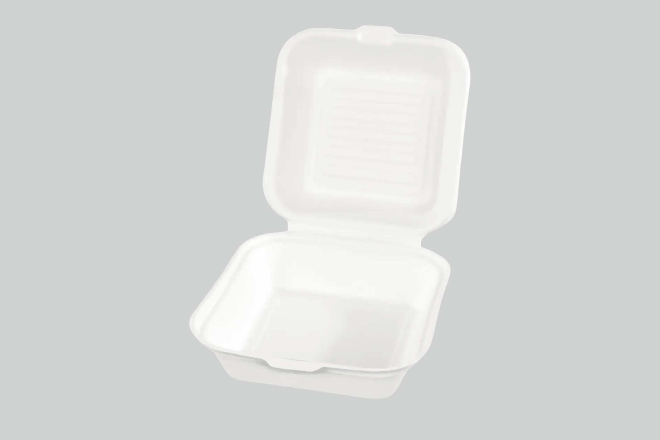 Sobsy Hamburgerbox, weiss, aus Zuckerrohr, 10 x 50 Stück