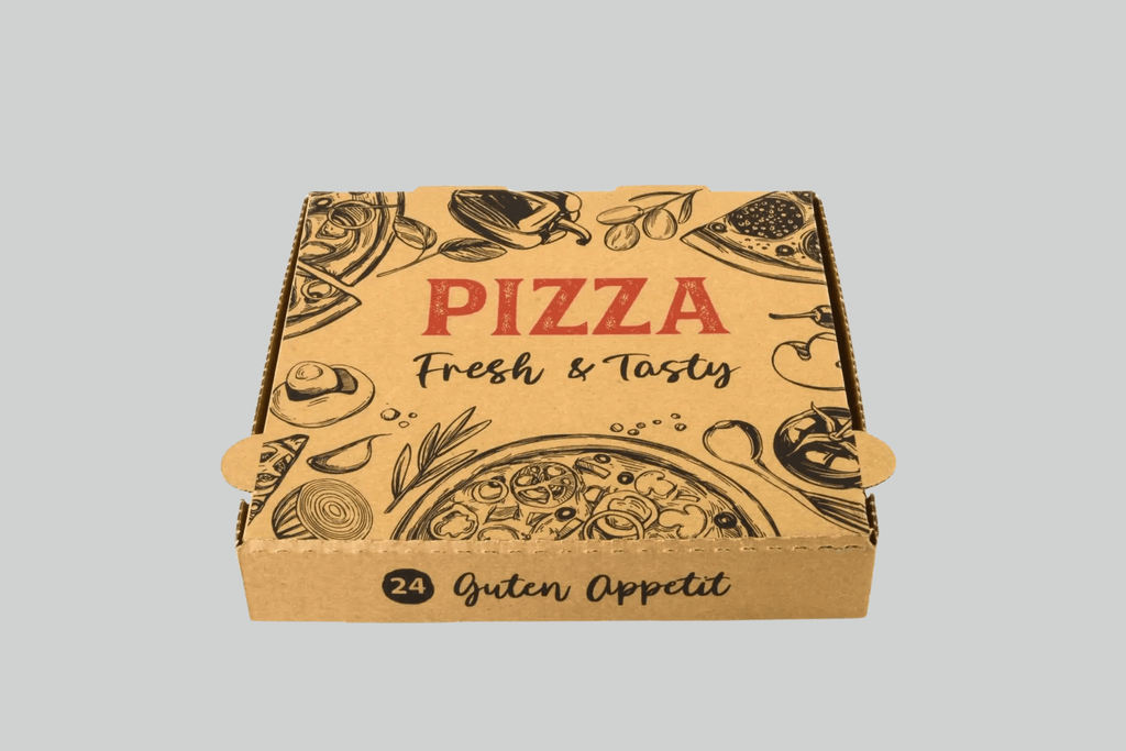 Sobsy Pizzakarton, 24 x 24 x 4 cm, braun, 100 Stück